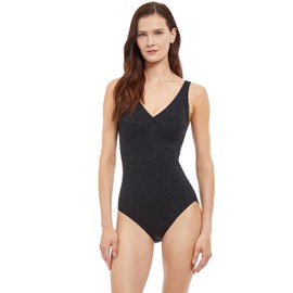 Gottex Women's Standard African Escape Surplice One Piece, Black