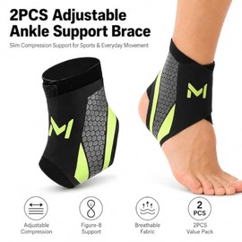 2PCS Ankle Support Brace, Adjustable Ankle Brace Wrap Strap, Ankle Support Brace for Sports Protect, Plantar Support Strap Foot Brace，Running Football Ankle Support for Men Women