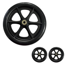 SEVEN MINE Par de Llantas Delanteras 8x1 Pulgadas (Refacción) W8G | Silla de Ruedas (Negro)