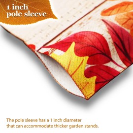 UD_G128 Combo Pack: Garden Flag Stand Black 36 in x 16 in & Garden Flag Everyday Decoration Home Football on Rustic Wood 12"x18"