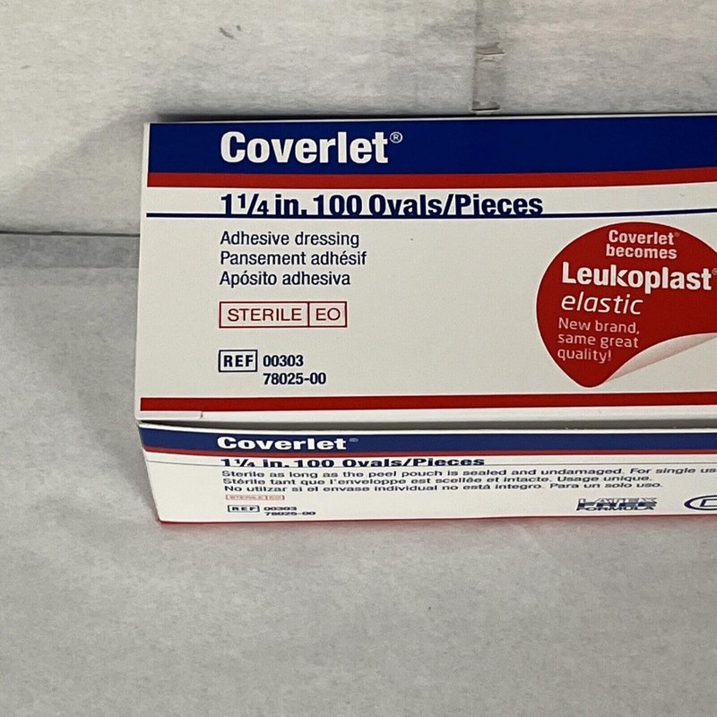 OVAL Spots Adhesive Dressing, 1 1/4" Oval, 100/Box