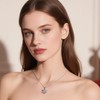 SLUYNZ Solid 925 Sterling Silver Sparkling CZ Snowflake Necklace Pendant