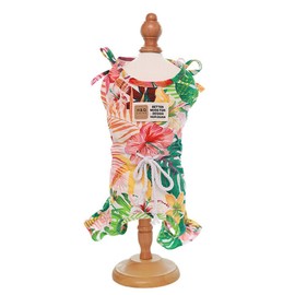 Hdwk&Hped Dog Shirt Hawaiian Style Dog Onesie Summer Dog Pajamas Pet Clothing for Small Dogs Cats Holiday Beach (Red, Small)