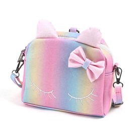 SIMPS Pochette Kids' Shoulder Bag for Girls (2-way/Can also be used as a Backpack) Pochette Kids Girls, Rainbow