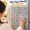 Magnetic Acrylic Fridge Calendar – Clear Dry Erase Monthly Planner