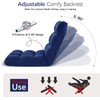 Folding Floor Chair 14-Position Cushioned Adjustable Floor Lazy Sofa Chair