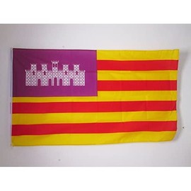 AZ FLAG Balearic Islands Flag 3' x 5' - Spanish region of Islas Baleares flags 90 x 150 cm - Banner 3x5 ft