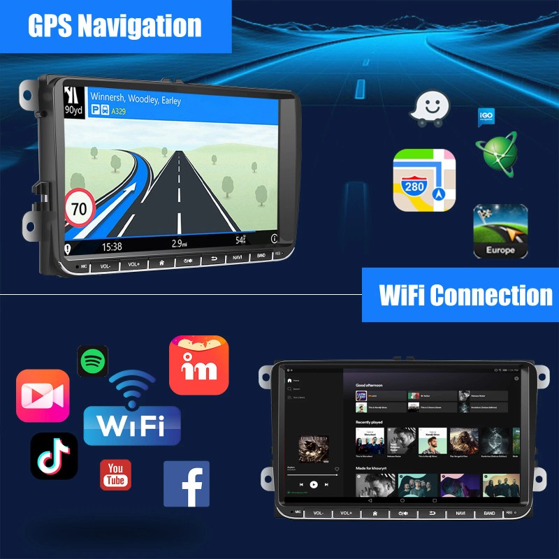 ESSGOO Fits VW Volkswagen Jetta Passat 9" Android 14 Apple
