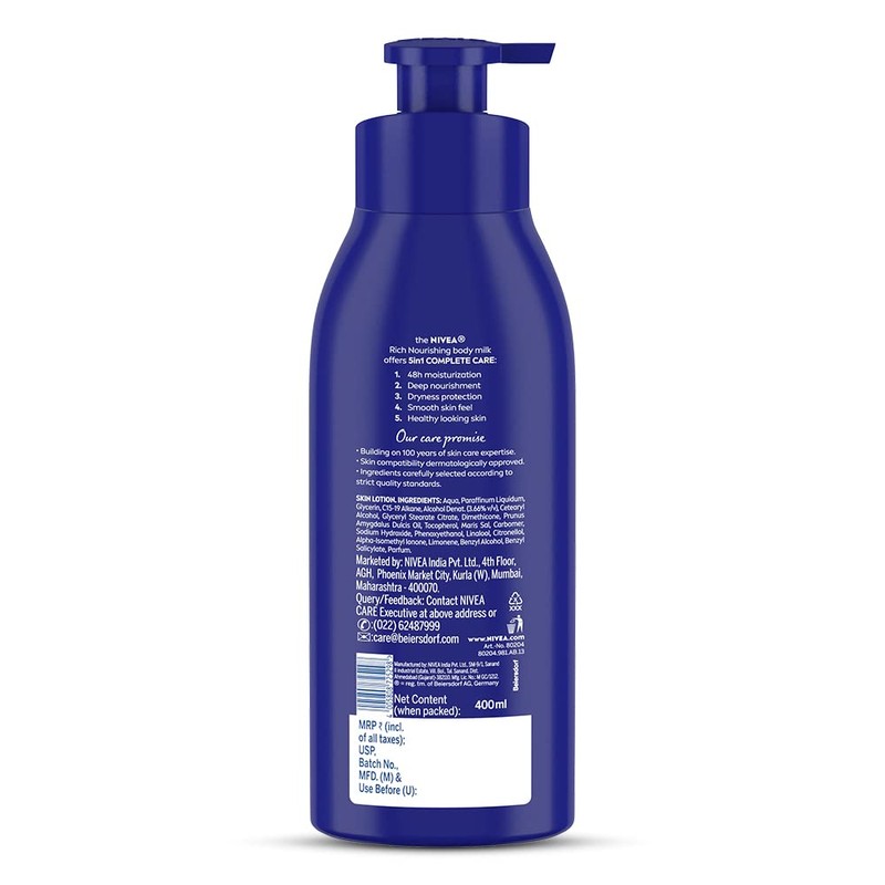 Nivea Nourishing Lotion Body Milk Richly Caring For Very Dry