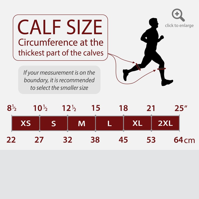 Calf Compression Sleeves for Men & Women (Ideal for Sports,