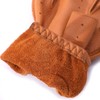 Meetoget Driving Gloves for Men Deerskin Leather Fingerless Unlined Gloves