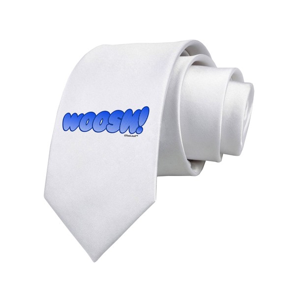 TooLoud Onomatopoeia WOOSH Printed White Neck Tie