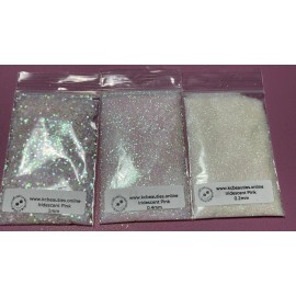 KCGLITTER Iridescent White Pink 1 MM Fine Glitter for nail acrylic gel craft US Seller 5g