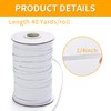 XKDOUS Elastic Band for Sewing, 1/4 Inch 40 Yards White