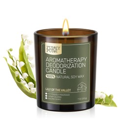 Pet Odor Eliminator Candle, Lily of The Valley Fragrance, Natural Soy Candle with Catnip Essential Oil, Non-Toxic, Pet Friendly & Pet Safe, Pet Lover Gifts, 60-Hour Burn Time, 7 oz