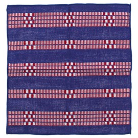 Yokota Towel, Navy, 9.8 x 9.8 inches (25 x 25 cm), Imabari Iroha CHECK