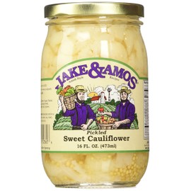 Jake & Amos Pickled Sweet Cauliflower, 16 Oz. Jar (Pack of 2)