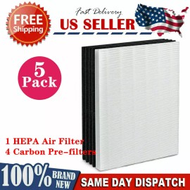 For Winix Replace for Winix 115115 Filter + 4 Carbon Filters PlasmaWave Size 21 wac6300