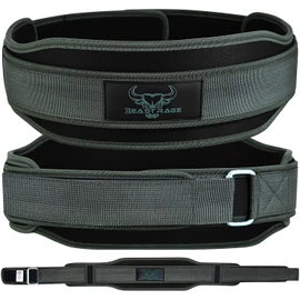 Weight Lifting Belt Double Strength 5.5 Padded Neoprene Back Gym Bodybuilding Deadlifts Lifting Exercise Fitness Workout Belts Men Women Lumbar Training Core Support (M, Army Green)