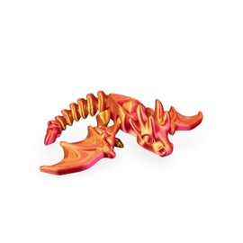 Triformia 3D Printed Dragon - Flapping Wings Sensory Fidget Toy for ADHD/Autism, Silk Gold Red UK – Unique Gift or Decor