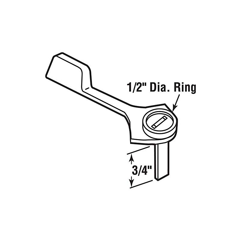 Prime-Line E 2161 Black Sliding Door Latch Lever (Single Pack)
