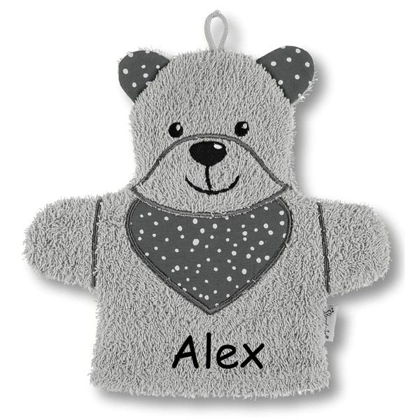Sterntaler Play Wash Mitt Bear Baylee Embroidered with Name, Face