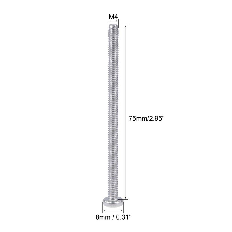 sourcing map Machine Screws Plate Phillips Head Screws M4 x