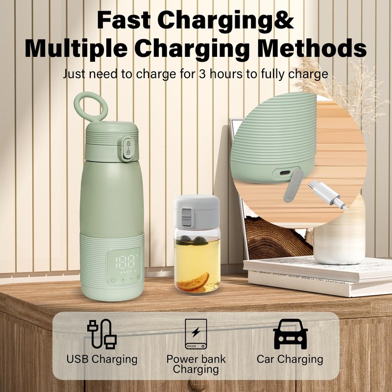 Portable Bottle Warmer for Travel 12 oz Portable Bottle Breast