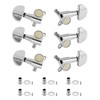 QWORK 6-Pack Guitar Tuning Pegs - Universal 3L+3R Machine Heads