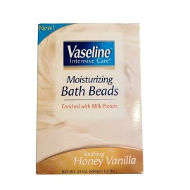 Vaseline Moisturizing Bath Beads Soothing Honey Vanilla 24oz NEW