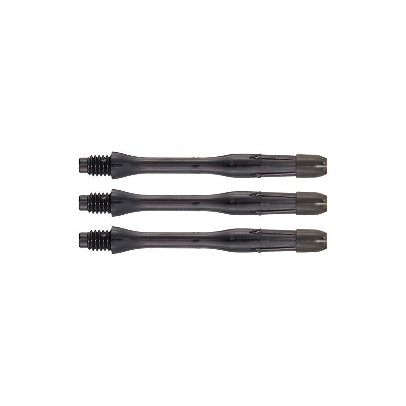 L-Style Dart Shafts: Durable Plastic Dart Shafts - Black Slim