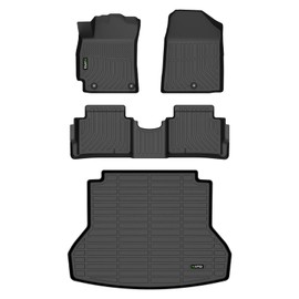 HAFIDI® Floor Mats & Cargo Liner Set Fit for 2017-2020 Hyundai Elantra All Weather TPE Anti-Slip Car Full Set Floor Liners Custom Accessories - Black