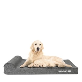 Replacement Outer Cover Cover ONLY - NO Bed for The Dog's Bed Orthopedic Memory Foam Dog Bed. Washable Quality Poly-Linen Fabric, Extra Large 46” x 28” x 4” Grey Poly-Linen