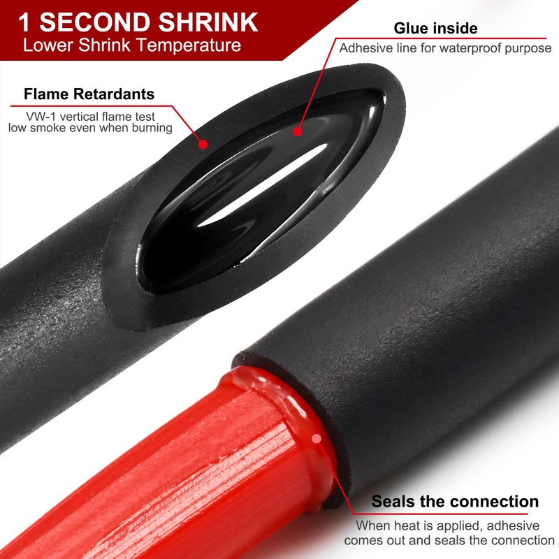 Chanzon 3:1 Ratio 1-1/2" (39mm) Heat Shrink Tubing - Marine