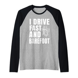 Tailor Dressmaker Fabrician Sewer Bare Foot Sewing Machine Raglan Baseball Tee