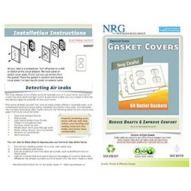 64 Pack Electrical Outlet Gasket Covers, Draft Stopper Foam Insulator Gaskets