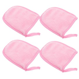 Outanaya 4pcs Facial Cleaning Gloves Soft Makeup Removal Puff for and Travel Washable and Reusable Makeup Remover Tool