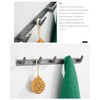 45cm Row Hook Wall Mount Aluminium Alloy Coat Towel Hook