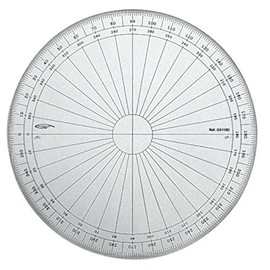 Graphoplex gx115d Full Circle Protractor Clear