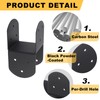 4 Pcs 4"x 4" Deck Post Caps Tie Brackets,Ineer Size(3.6"x