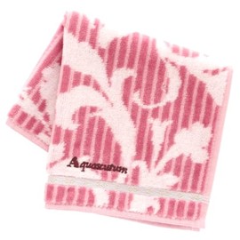 Aquascutum 001072-0001-01 Aquascutum Towel Handkerchief Shirring (Pink) Women's Towel Hand Towel, Approx. 9.8 inches (25 cm)