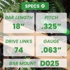 Byane 18-Inch Carbide Chainsaw Bar and Chain Combo for Stihl,