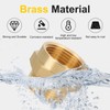 PATIKIL 1/2" G Female x 3/8" N PT Brass Male