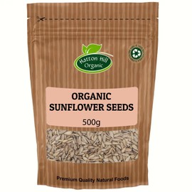 Organic Sunflower Seeds 500g by Hatton Hill | Raw, Nutrient-Rich, Versatile, Certified Organic Snack & Ingredient
