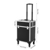 mignonnememe Rolling Makeup Train Case Professional Cosmetic Trolley Large Storage