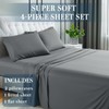 Shilucheng Queen Microfiber Sheet Set 4pc - 1800TC Hotel Luxury