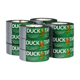 Duck Brand - Cinta adhesiva multiusos, 12 Unidades, 1.88 Inch x 45 Yards, Plateado