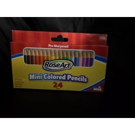 RoseArt 3.5-Inch Mini Colored Pencils Assorted Colors 24-Count