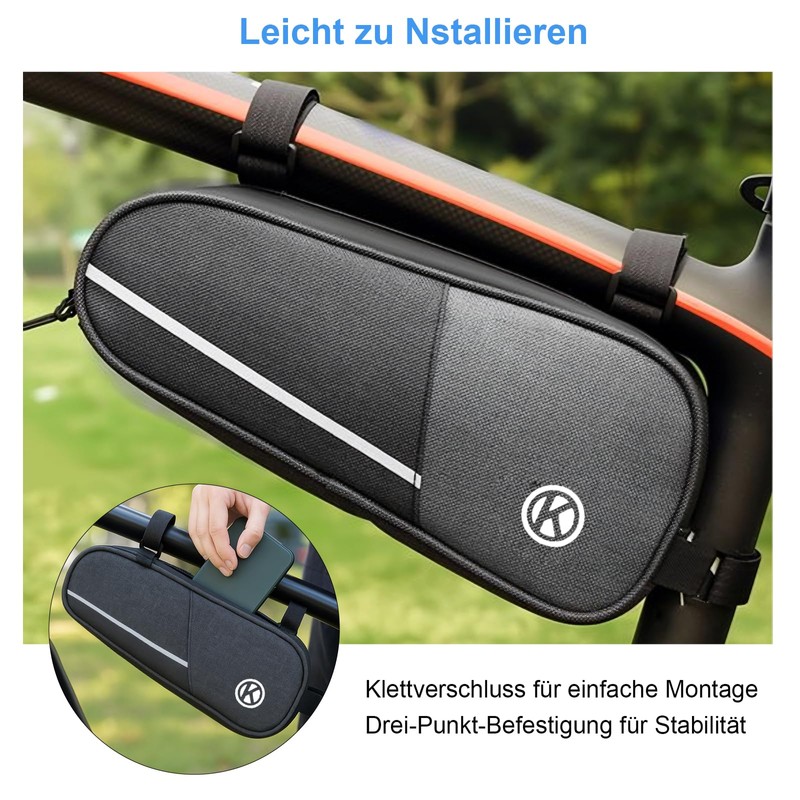 APOMOONS Bicycle Frame Bag Bicycle Frame Bag with Reflective Function