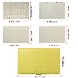 ZACHMEST A5 PU Leather Notebook Binder with 4 Types 80 Sheets, Refillable A5 Inner Filler Papers Journal Binder Cover with 6 Metal Ring, Personal Diary Schedule Organizer with Magnetic Buckle